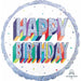 Here's to Your Birthday 18" Round Holographic Foil Balloon
