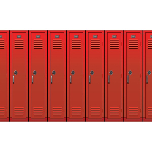 School Lockers Backdrop, 1 Count