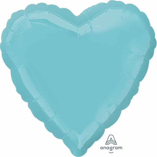 18-Inch Robin's Egg Blue Heart Foil Balloon