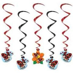 LADYBUG WHIRLS 5/PKG 3'4"
