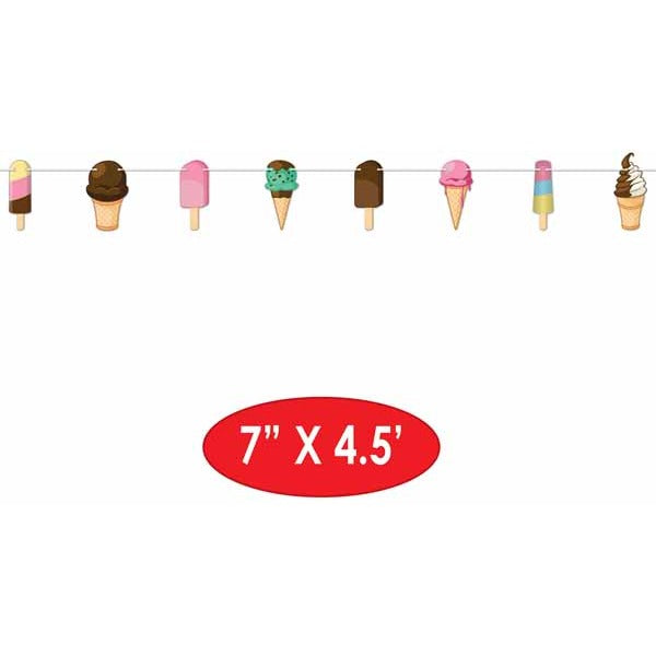 Ice Cream Party Streamer, 1 per Pack