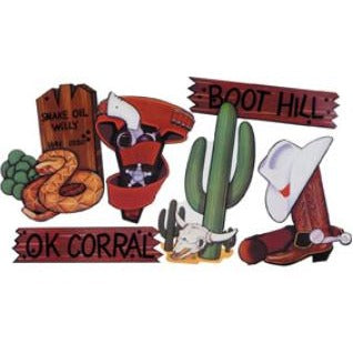 16-Inch Western Cutouts, 6-Pack