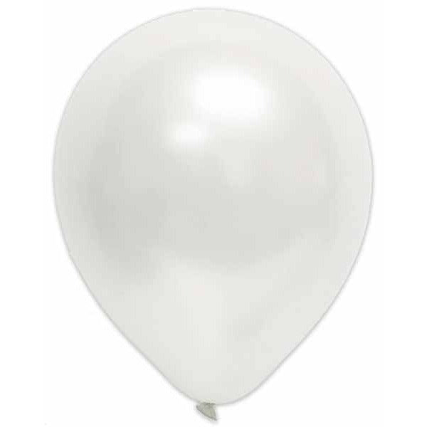 Trico 12" Pearl White Latex Balloons, 100 Pack