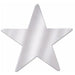 3.5" METALLIC STAR CUTOUTS SILVER 12/PK