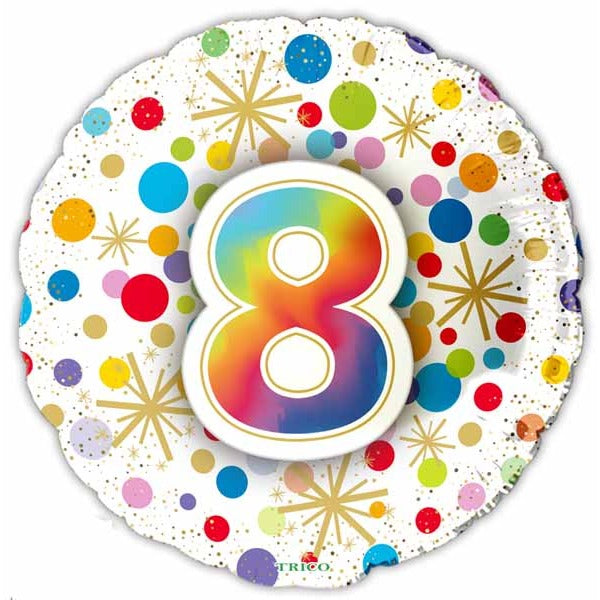 NUMBER BALLOONS "8" 18" 1/PKG