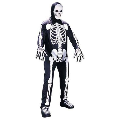 Adult Skeleton Jumpsuit Costume, One Size