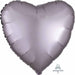 18" Greige Satin Luxe Heart Foil Balloon