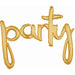 Gold “Party” Script Balloon