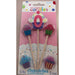 6" #0 CUPCAKE BDAY P ICK CANDLES 5PK/12CS