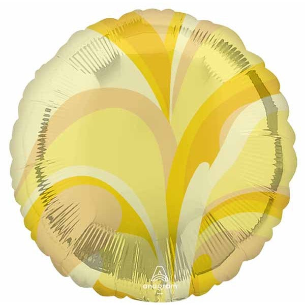 Gold Macro Marble 18-Inch Round Foil Balloon