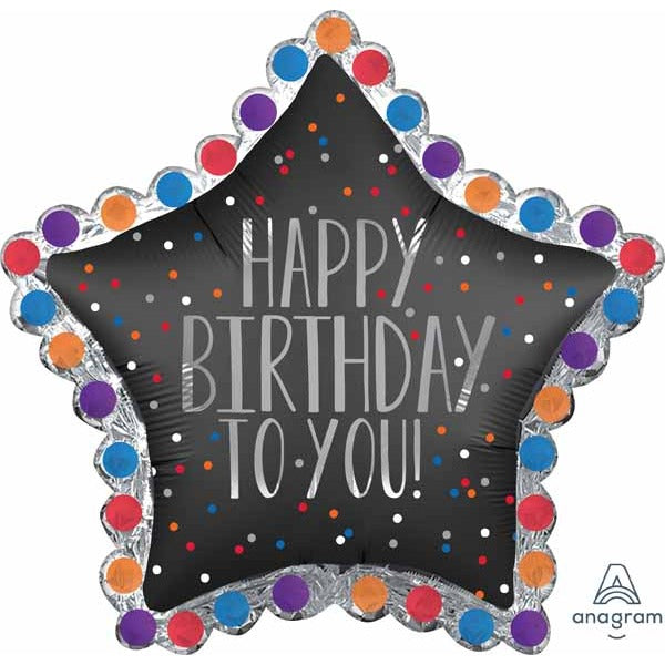 HBD TO U SATIN STAR 34" SHAPE P35 PKG