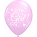 It's a Girl Pink 12-Inch Latex Balloons, 50 Count
