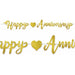 Gold Foil Anniversary Streamer