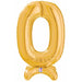 Meg aloon Gold Number 0 Stand-Up Balloon, 25 Inch