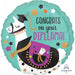 Congrats Diploma 18-Inch Round Foil Graduation Balloon