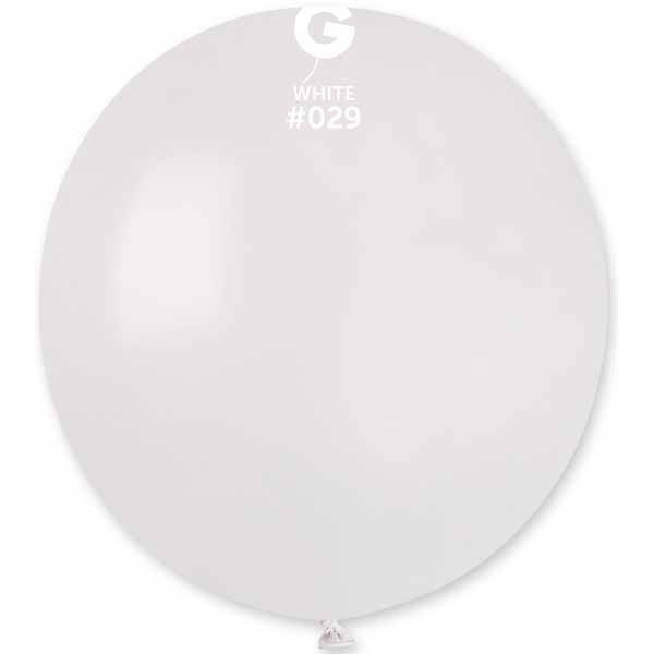 Gemar 19 Inch Metallic White Latex Balloons, 25 Count