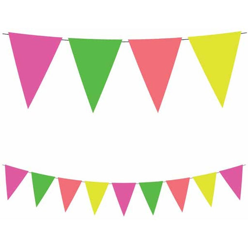 Fluorescent Colour Paper Triangle Garland