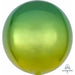 Yellow & Green Ombré Orbz Foil Balloon, 16 Inch