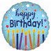 Satin Happy Birthday Celebrate 18-Inch Round Foil Balloon
