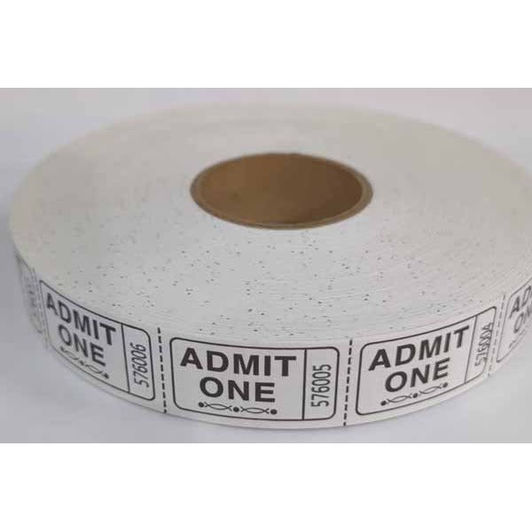 ROLL TICKETS 2000 ADMIT WHITE
