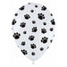 Sempertex White Paw Print 11-Inch Latex Balloons, 50 Count