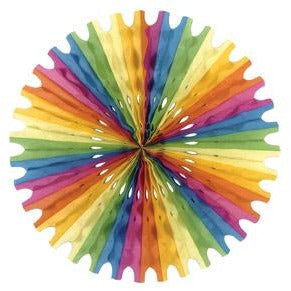 25-Inch Multicolour Tissue Paper Fan Decoration