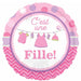 French Baby Girl Shower 18-Inch Round Foil Balloon
