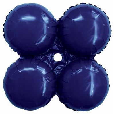 17-Inch Matte Navy Blue Foil Quad Balloon