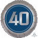 18" Silver and Blue 40th Birthday Foil Balloon