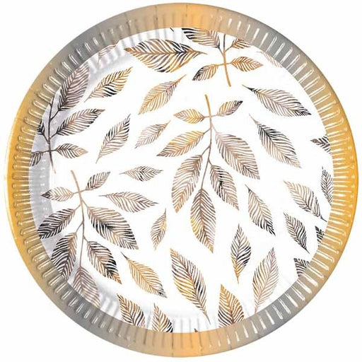 PAPER PLATES 7.6" 8/PK GREY BRANCHES