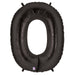 Megaloon Black Number 0 Balloon, 40 Inch