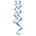 Blue Metallic Twirly Whirlys Hanging Decorations, 6 Pack