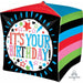 It's Your Birthday Sketchy Cubez Foil Balloon, 15 Inch