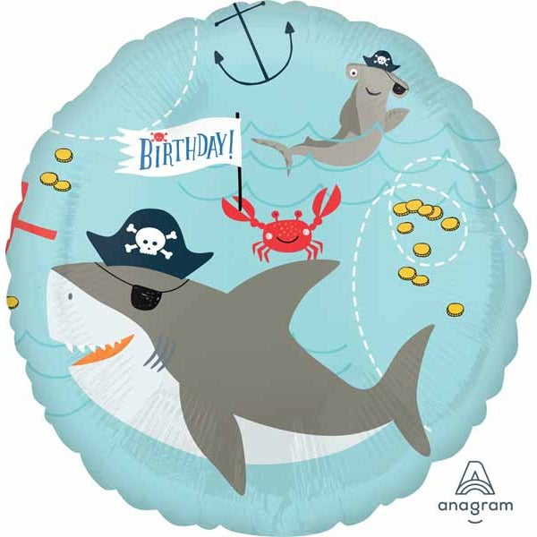 Ahoy Birthday 18" Round Foil Balloon