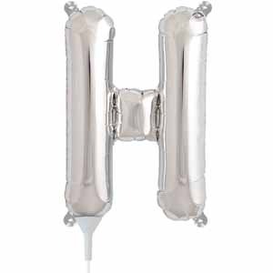 16" Silver Letter H Balloon