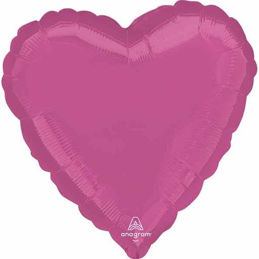 18-Inch Bright Bubble Gum Pink Heart Foil Balloon