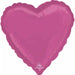 18 Inch Bright Bubble Gum Pink Heart Foil Balloon