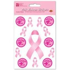 Pink Ribbon Stickers, 4 Sheets per Pack