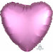 18-Inch Flamingo Pink Satin Luxe Heart Foil Balloon