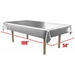 Silver Metallic Table Cover, 1 Pack