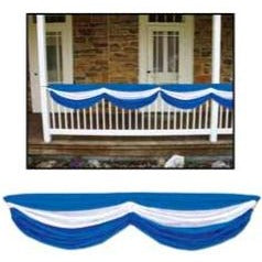 Blue and White Fabric Bunting, 5 ft 10 in