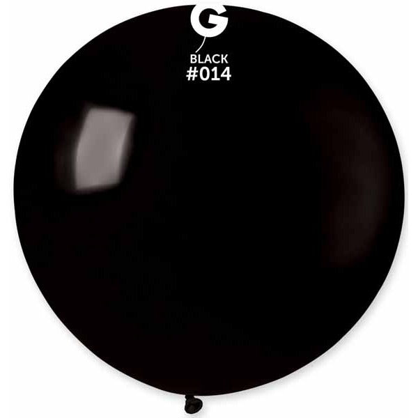 Gemar 31" Black Latex Balloon #014, 1 Count