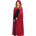 Red Hooded Velour Cape for Children, One Size