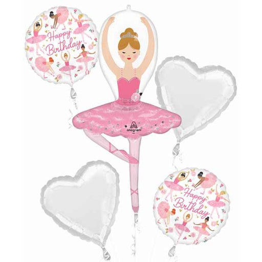 Ballerina Girl Happy Birthday Balloon Bouquet