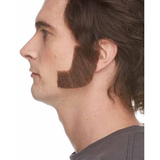 Brown Character Costume Sideburns