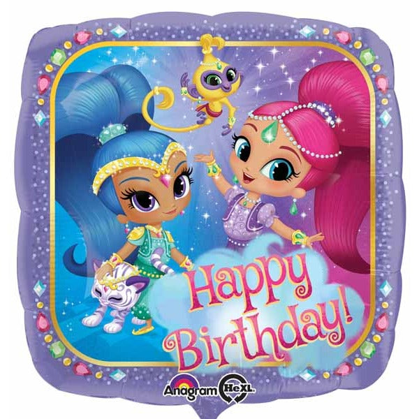 Shimmer & Shine 18 Inch Square Birthday Foil Balloon