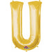 34-Inch Gold Letter U Foil Balloon