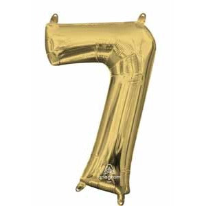 16 Inch White Gold Number 7 Balloon