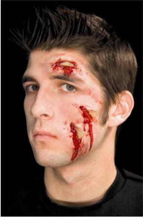Woochie Glass Attack Small Latex Prosthetic Wounds, 3 Pieces