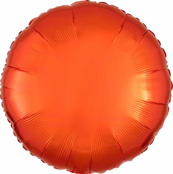 18 Inch Metallic Orange Round Foil Balloon